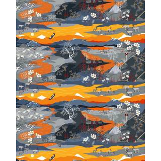 Arvidssons Textil Fjällvandring stof Orange