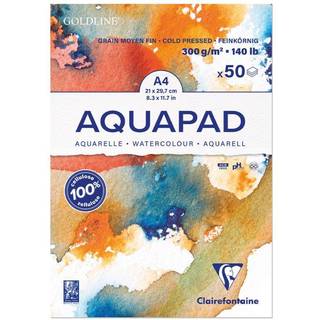 Clairefontaine Goldline Aquapad GF, CP, A4 – 210×297 mm, 50 ark, 300 g/m²
