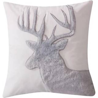 Levtex Home - Camden -Decorative Pillow (18x18in.) - Faux Fur Moose - Gr? og fl?de