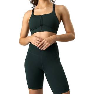 Ultimate Training Zipper Sports Bra Deep Green
