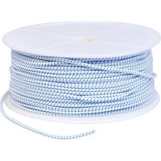 Elastiksnor Hvid/Blå  - 100m 8,0 mm