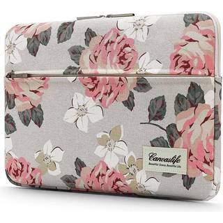 Canvaslife Universelt Bærbar Sleeve - 13-14 - Hvide Blomster