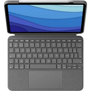 Logitech Combo Touch - keyboard and folio case - with trackpad - AZERTY - French - oxford grey Input Device - Tastatur & Folio sæt - Fransk - Grå