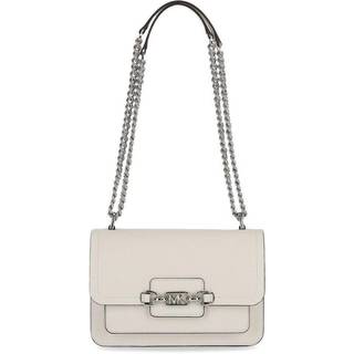 MK Heather Large Leather Shoulder Bag - White - Michael Kors - ONE SIZE