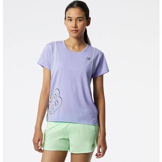 New Balance Fast Flight T-shirt Dame XS - Hurtigttørrende & Åndbar Lilla