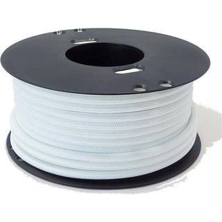 2x0,75 T70 textil hvid, 25m