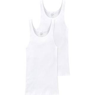 Schiesser Herren Tanktops weiß Reine Baumwolle