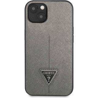 Guess iPhone 13 mini sølv hardcase Saffiano Triangle Logo