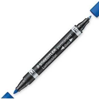 Staedtler LUMOCOLOR DUO MARKER PERM. 10 STK F M BLÅ