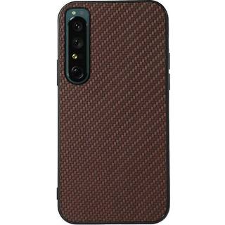 Kulfiber cover Sony Xperia 1 IV - Brun