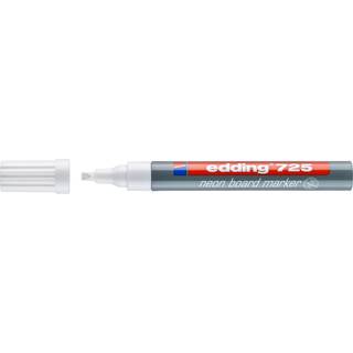 Edding 725-049 hvid neon board marker, flad spids 2-5mm (10stk.)