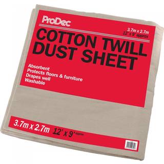 Prodec Carpet protector Cotton Twill Dust Sheet 12' x 9' NQ38H