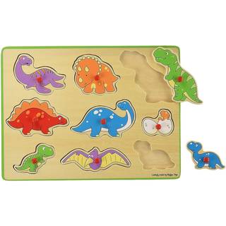 Bigjigs Wooden Stud Puzzle Dino's 9dlg. Wood
