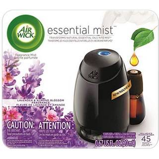 Air Wick Essential Mist Starter Kit Diffuser + 1 Refill Lavender og Almond Blossom Air Freshener Essential Oils
