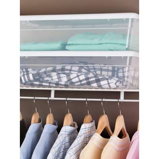 Sterilit 28 QT Underbed Opbevaringsboks Stabelbar skraldespand med l?g plastbeholder til at organisere sovev?relset klar base og hvidt l?g 1-pakk