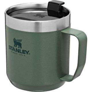 Stanley Stay Hot Camp Mug - Holdbar 18/8 Rustfrit st?l Isoleret krus - Splashfri Tritan Drink -Thru Lid - 12 Oz - Hammertone Green