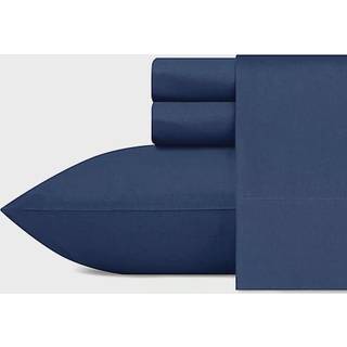 Nautica - Hele lagner Bomuld Percale Sengest Casual Home Decor Sovesal Essentials (Captain's Navy Fuld)