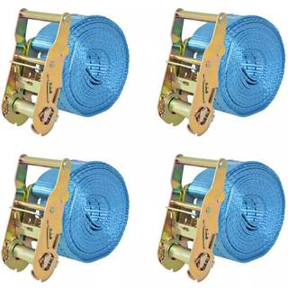 surringsbånd 4 stk. 2 ton 6 m x 38 mm blå
