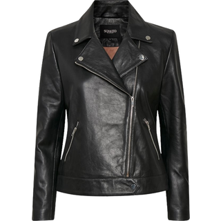 Soaked In Luxury Slmaeve Leather Jacket Ls Jakker 30403641 Black (MEDIUM)