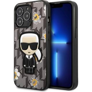 Karl Lagerfeld Flower Ikonik Karl cover til iPhone 13 Pro / iPhone 13 - grå