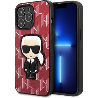 Karl Lagerfeld iPhone 13 Pro / 13 hardcasescover - rød Monogram Ikonik Patch