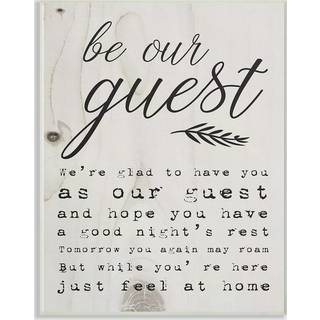 Stupell Industries Be Our Guest Poem Cursive Wall Plaque 13 X 19 Design af kunstner Daphne Polselli