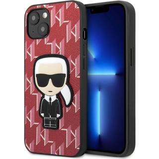 Karl Lagerfeld iPhone 13 hardcase rød Monogram Ikonik Patch