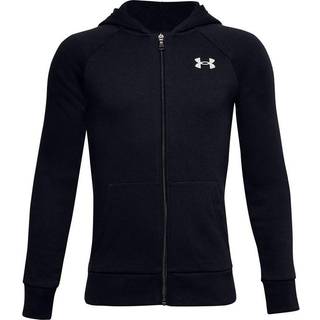 Sweatshirt med hætte Under Armour RIVAL COTTON FZ HOODIE 1357613-001 Størrelse YMD