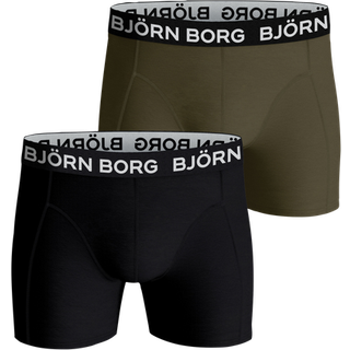 Björn Borg 2-pak Cotton Stretch Shorts 2112 - Black/Green - Small