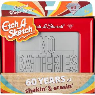 Etch A Sketch Classic rød tegnelegetøj med magisk skærm – Ingen batterier kræves, Genanvendeligt tegneunderlag til børn fra 3 år og opefter