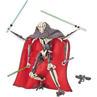 Star Wars The Black Series General Grievous RotS Deluxe Actionfigur - 6-tommers, 4 lyssabler, blaster, meget bevægelig