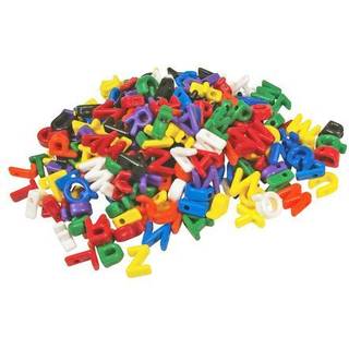 Roylco store bogstaver manuskriptbrev perler forskellige farver boks med 288