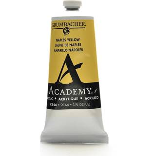 Grumbacher 90 ml Metal Tube Academy Acryl Maling Gloss Napoli Gul