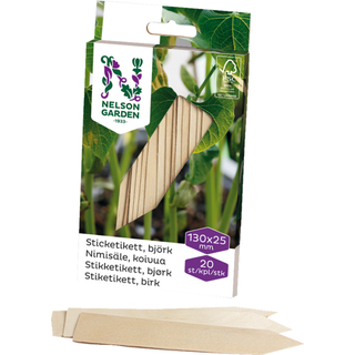 Nelson Garden 5990 Strikkeetiket træ 13 cm, stk 20