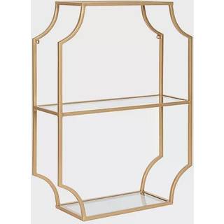 Kate og Laurel Ciel Glam Geometrisk v?ghylde 18 x 24 guld dekorative hylder til opbevaring og display