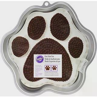 Wilton Paw Print Cake Pan Silver Aluminium