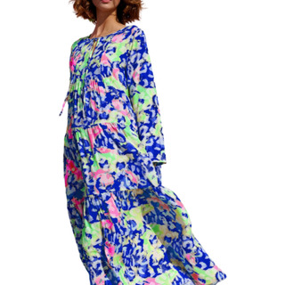 Noella Imogene Long Dress Darkblue/green