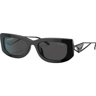 Prada Kvinde PR 14YS 1AB5S0 Solbriller Acetat Sort Grå Firkantet Normal