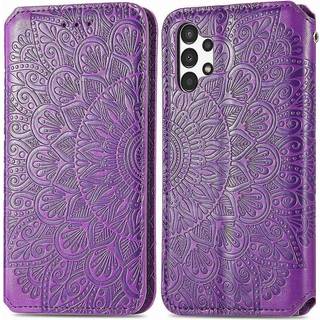 SKALO Samsung A13 4G Mandala Slim Pungetui - Lilla