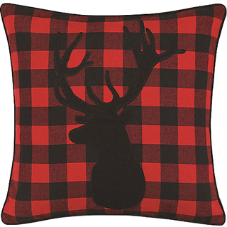Eddie Bauer - Kast pude med lynl?s lukning Perfekt boligindretning til seng eller sofa (Cabin Plaid Stag Red 20 """" X 20 """")