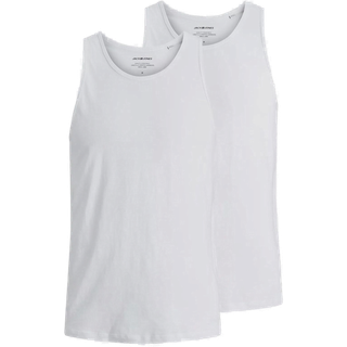 Jack & Jones 2pak tanktop i hvid undertrøje til herre
