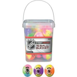 Franklin Sports NHL Street Hockey Balls - No Bounce Outdoor Street + Roller Hockey Balls - Official St?rrelse - 15 Pack - Assorterede farver