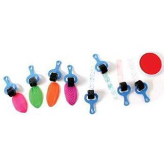 Klar 2 L?r Paint and Clay Explorers - S?t 1 - S?t med 4 - Robuste chunky teksturruller til b?rn og DIY - kunstv?rkt?jer til keramikplakater og de