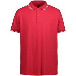 ID 0522 Kontrast poloshirt stretch Rød XL