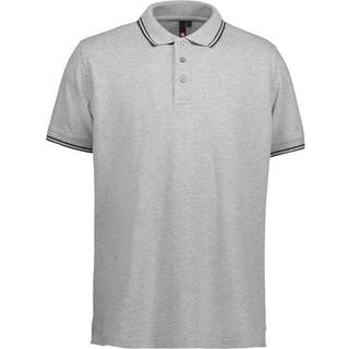 ID Stretch Herre Polo - Grey Melange - 4XL
