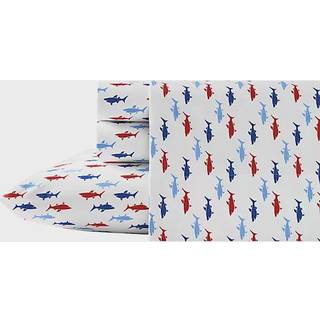 Nautica - Queen Sheets Bomuld Percale Senges?t ?ndbar & Cool Coastal Home Decor (Costazul Blue/Red Queen)