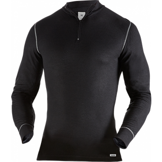 Fristads 127355 Langærmet lynet T-shirt 789 / Arbejds T-shirt Sort 3XL