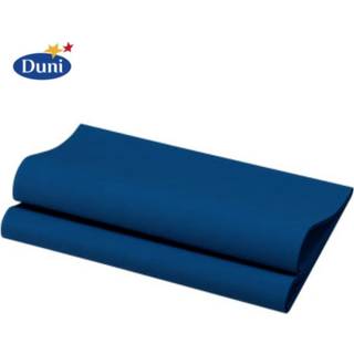 12 stk Mørkeblå Bio Dunisoft® Middagsservietter - Luksuriøs & Komposterbar 40x40 cm