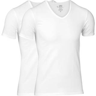 JBS 2-pak bambus t-shirt med V-hals i hvid til herre