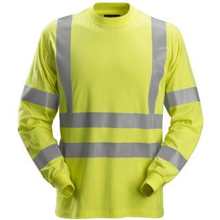 Snickers 2461 protecwork, high-vis langærmet t-shirt, klasse3 gul XS